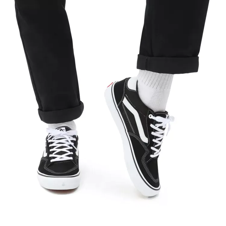 Vans Rowan Skate Shoes - Black/True White