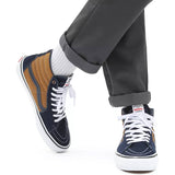 Vans Skate Sk8-Hi (Reynolds) High Top Skate Shoes - Navy/Golden Brown
