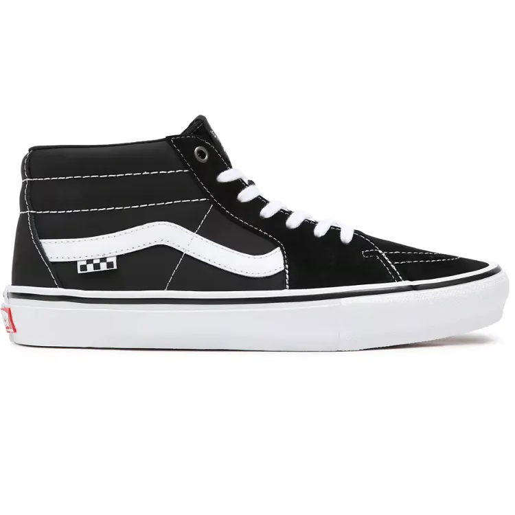 Vans Skate Grosso Mid Skate Shoes - Black/White/Emo Leather