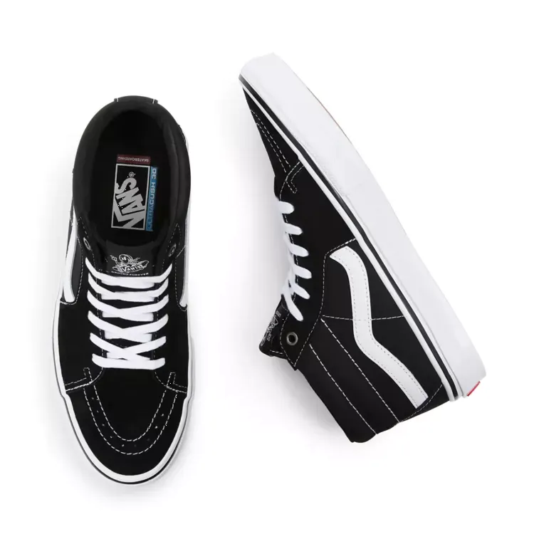 Vans Skate Grosso Mid Skate Shoes - Black/White/Emo Leather