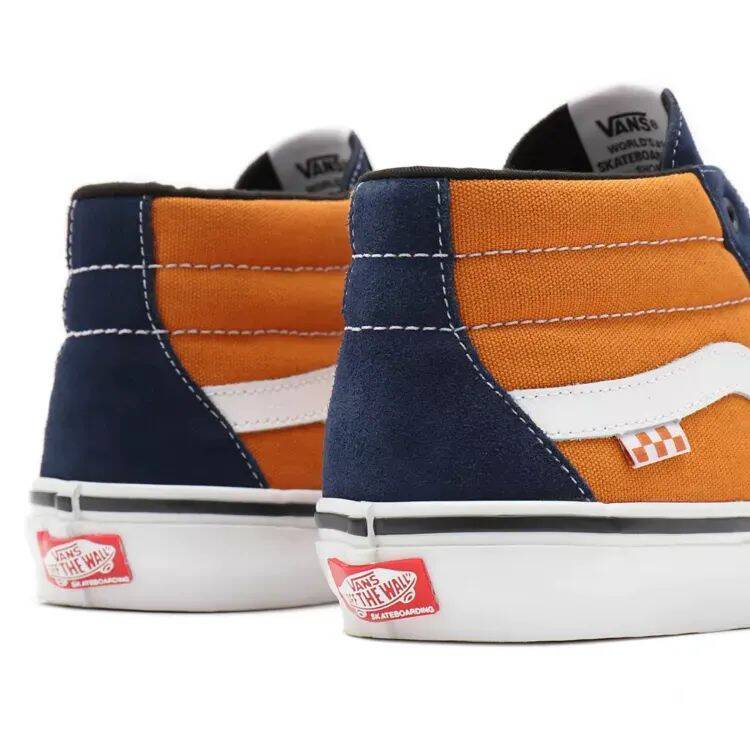 Vans Skate Grosso Mid Skate Shoes - Navy/Orange
