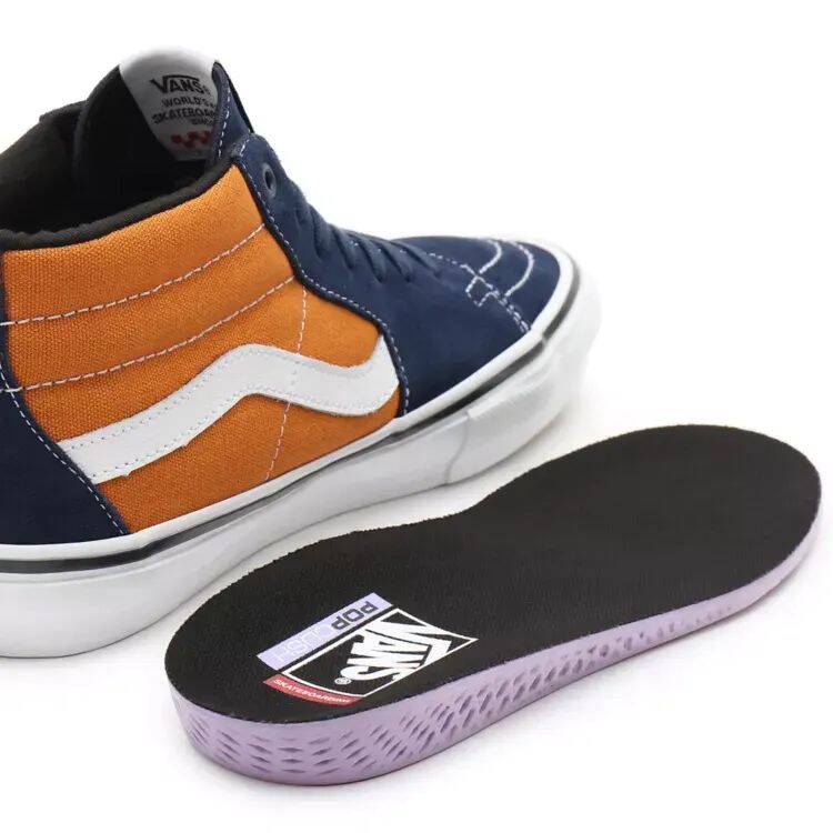 Vans Skate Grosso Mid Skate Shoes - Navy/Orange