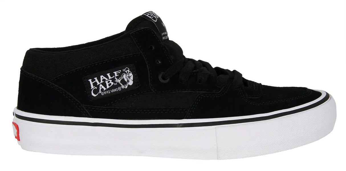 Vans Half Cab Pro Skate Shoes - Black/Black/White