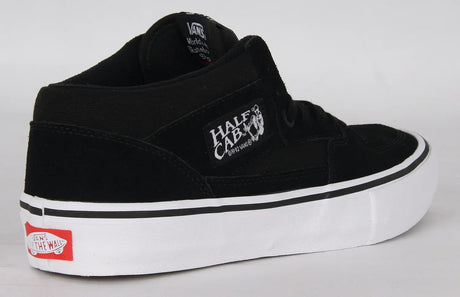 Vans Half Cab Pro Skate Shoes - Black/Black/White