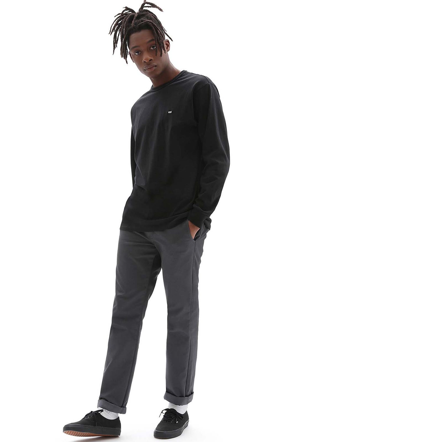 Vans Off The Wall Classic Long Sleeve T Shirt - Black