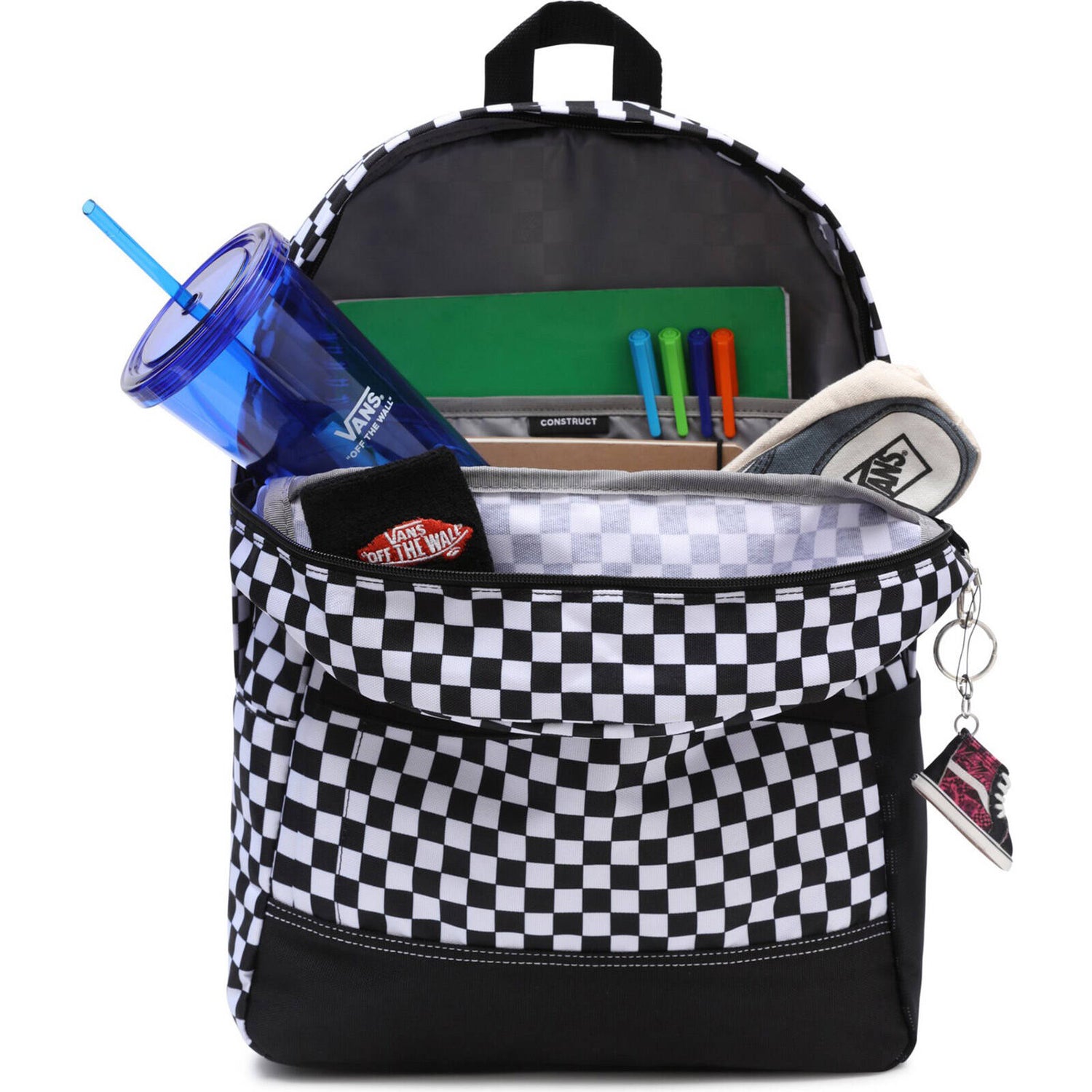 Vans Construct Skool 21L Backpack - Black/White Check