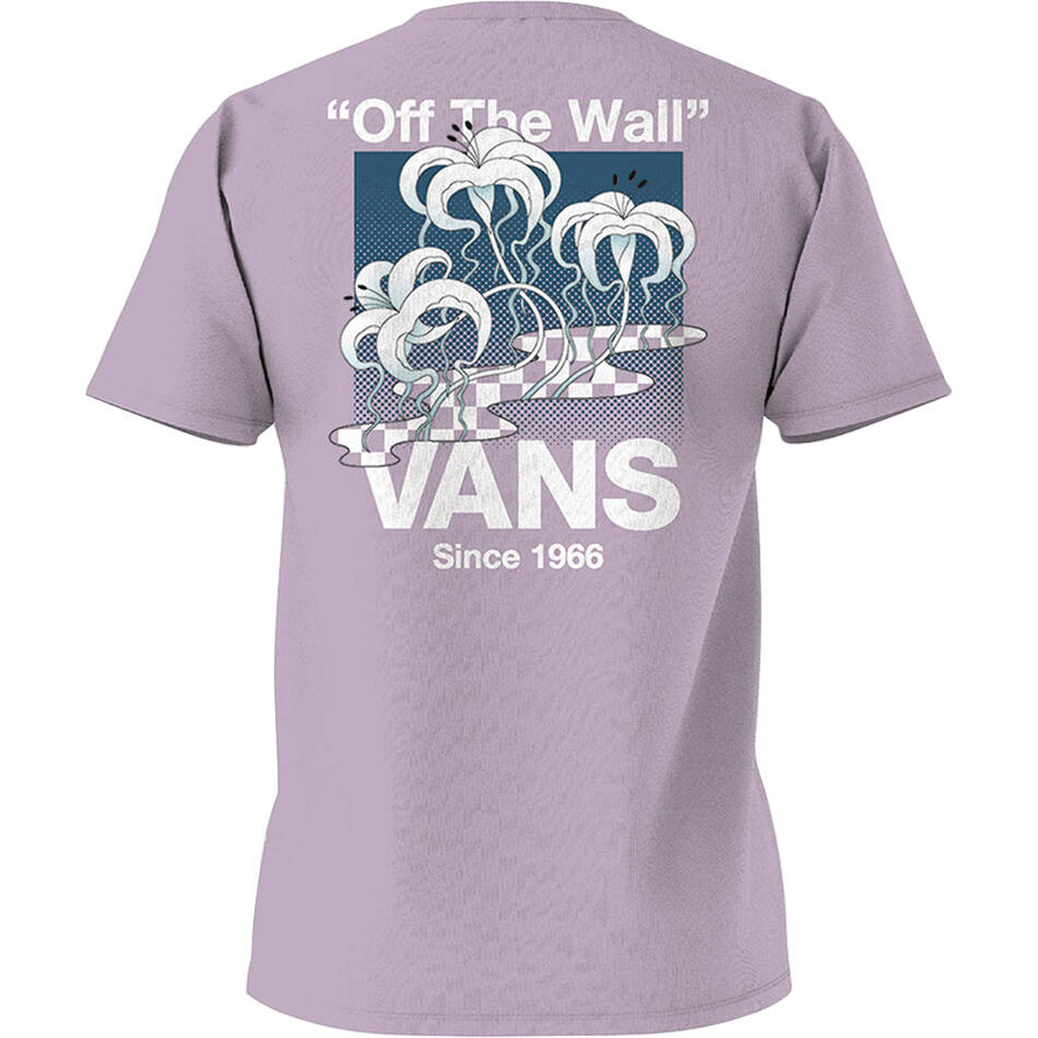 Vans Checkerboard Blooming T Shirt - Lavender