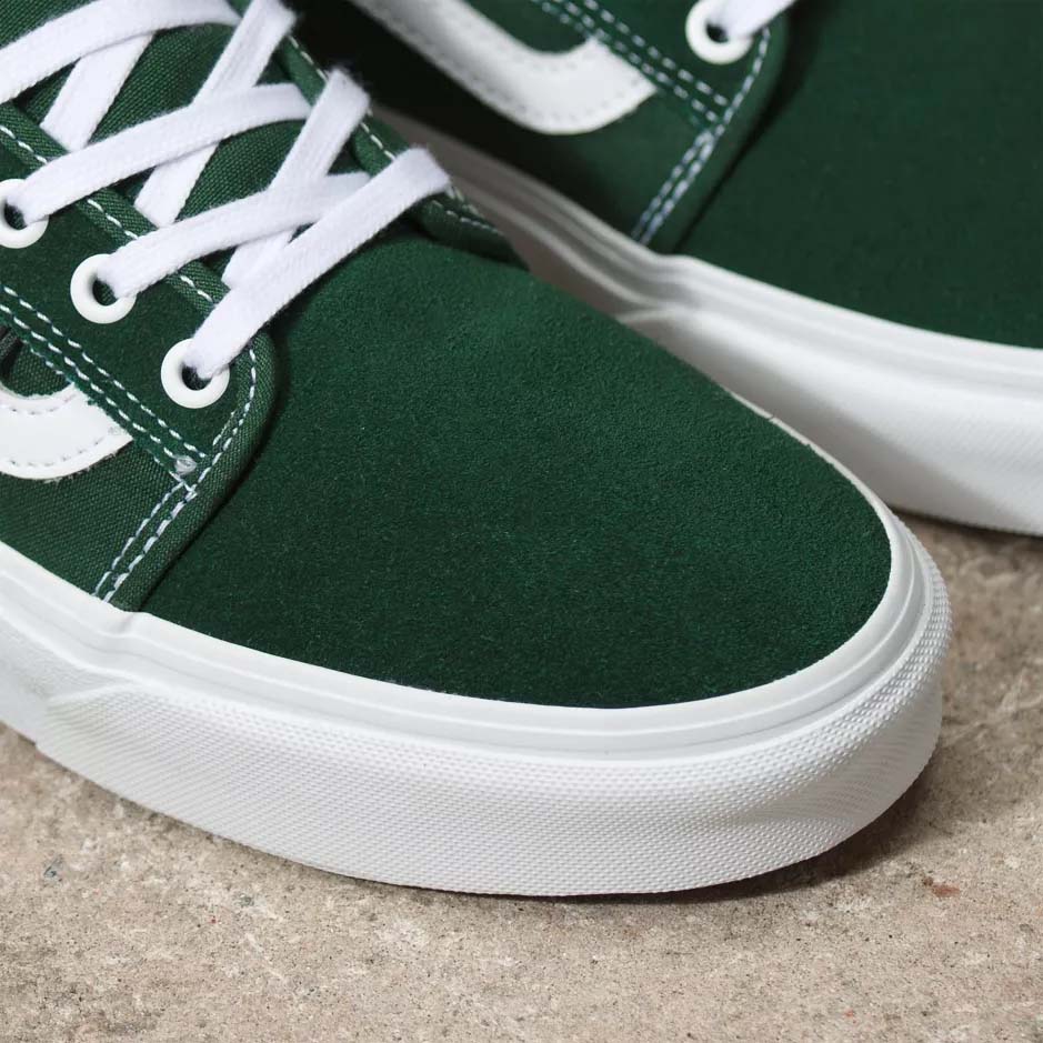 Vans Chukka Low Sidestripe Skate Shoes - Dark Green/White