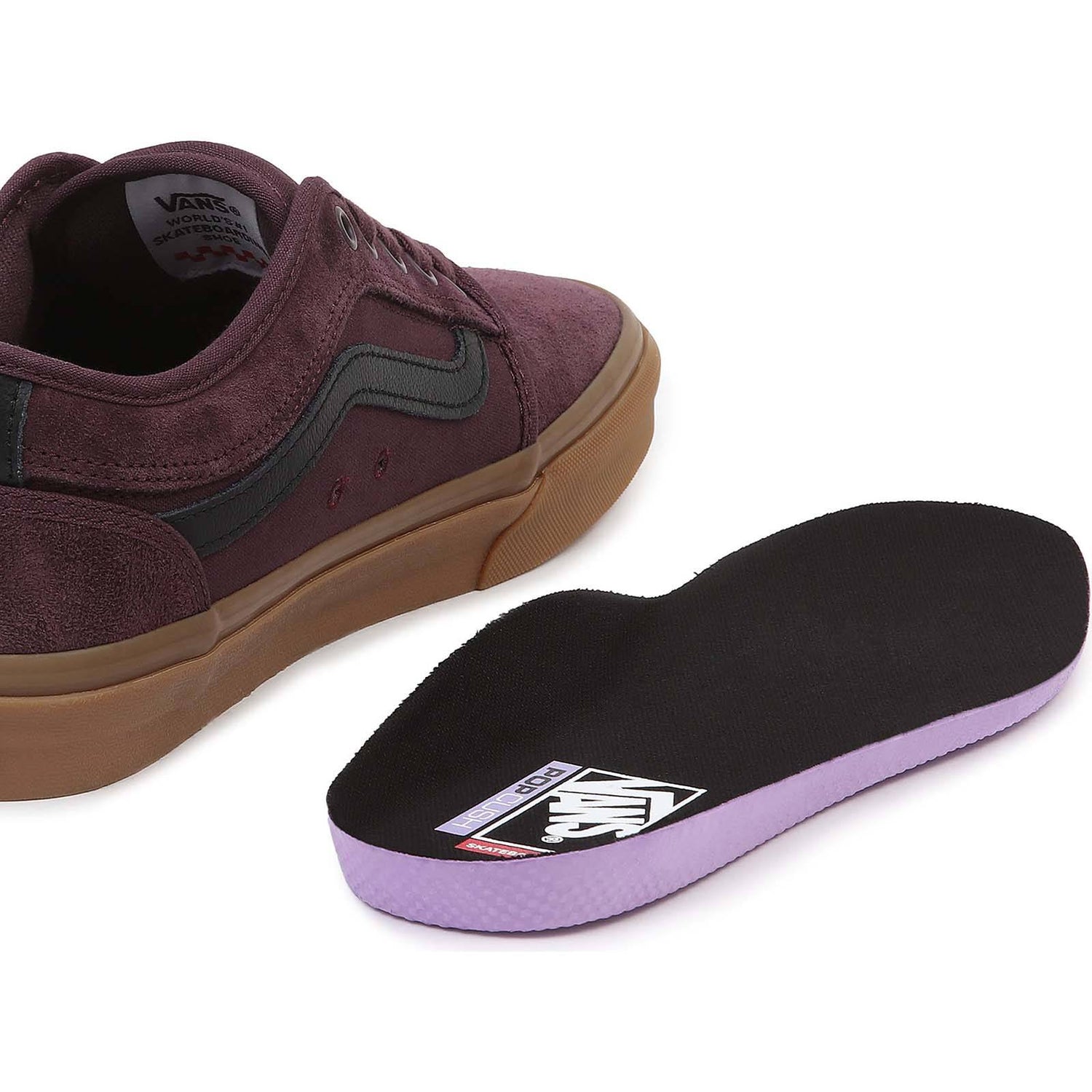 Vans Chukka Low Sidestripe Skate Shoes - Port/Gum