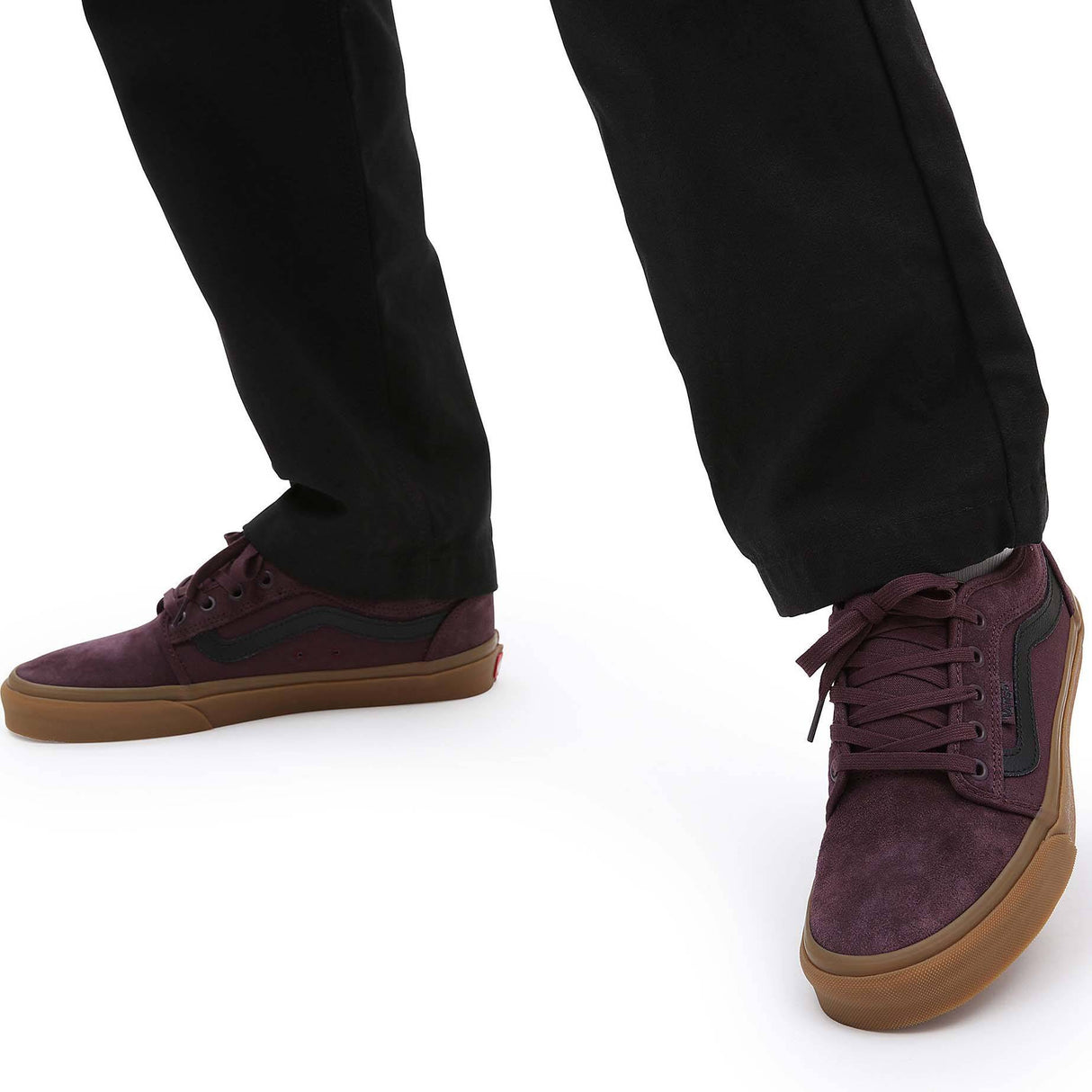 Vans Chukka Low Sidestripe Skate Shoes - Port/Gum