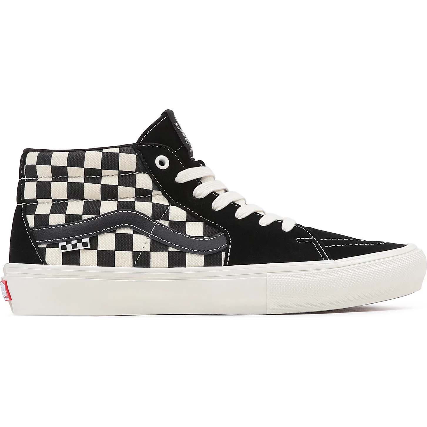 Vans Grosso Mid Skate Shoes - Checkerboard Black/Marshmallow