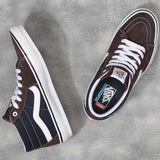 Vans Grosso Mid Skate Shoes - Dark Brown/Navy