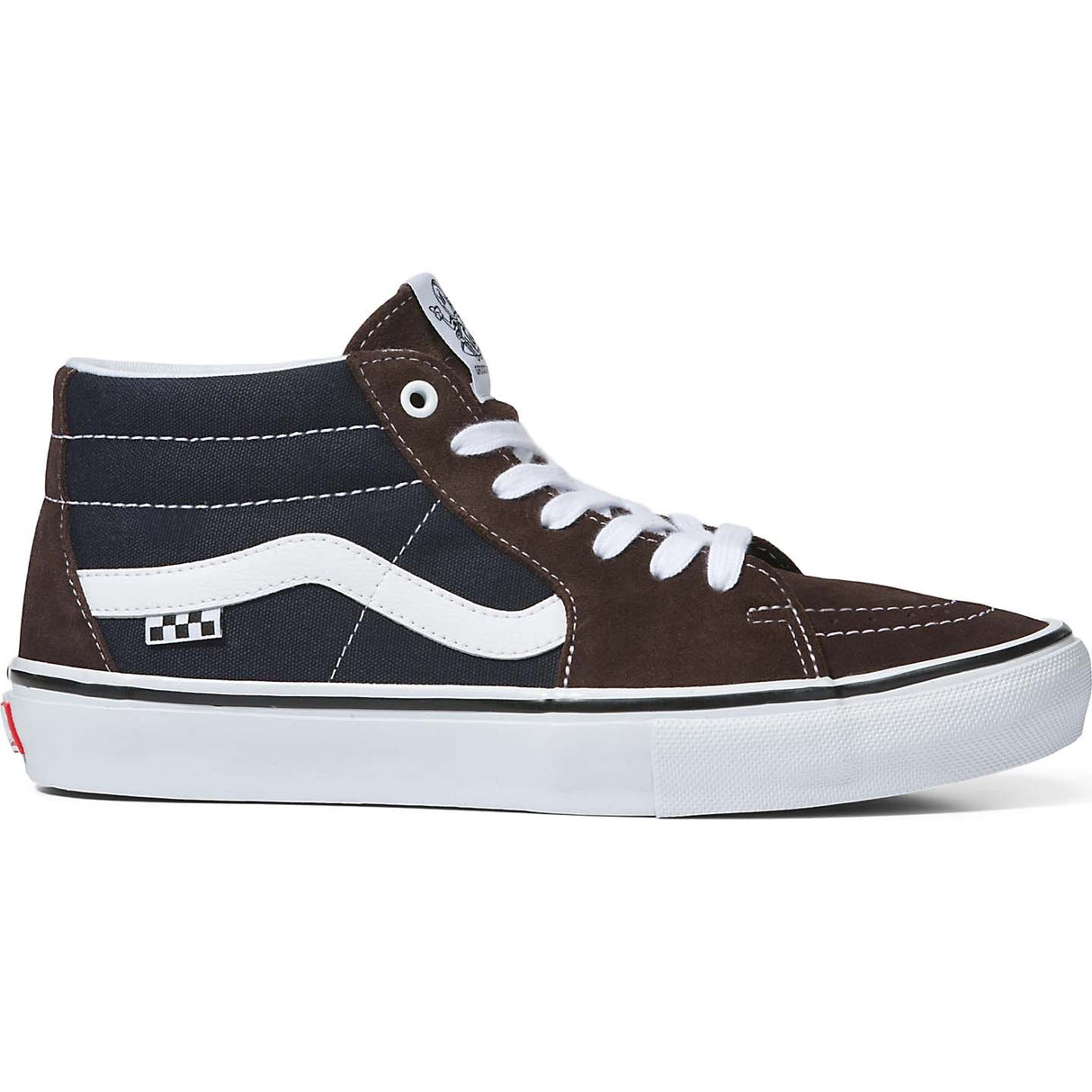 Vans Grosso Mid Skate Shoes - Dark Brown/Navy