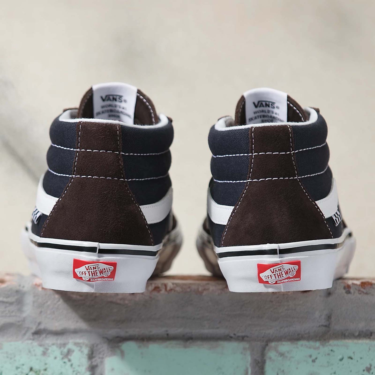 Vans Grosso Mid Skate Shoes - Dark Brown/Navy