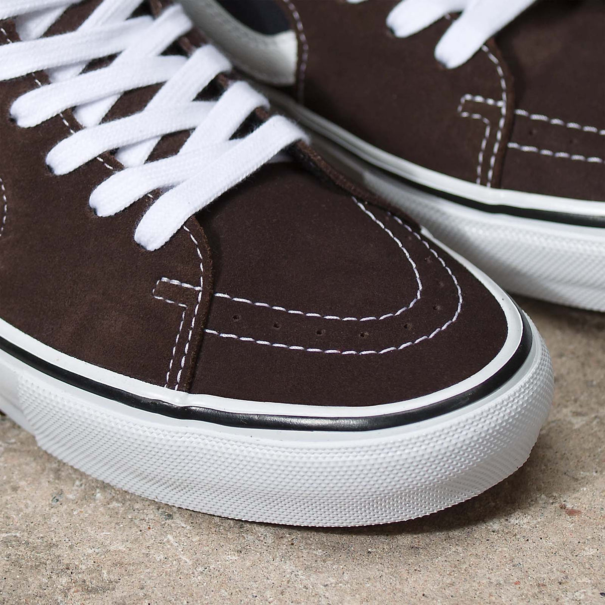 Vans Grosso Mid Skate Shoes - Dark Brown/Navy