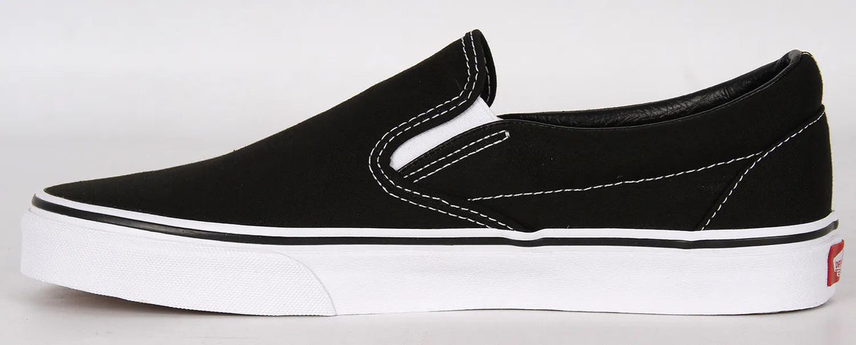 Vans Classic Slip-On Skate Shoes - Black/White