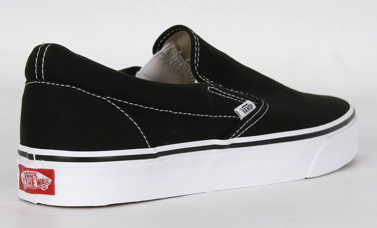 Vans Classic Slip-On Skate Shoes - Black/White