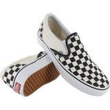 Vans Classic Slip-On Skate Shoes - Black/White Checkerboard