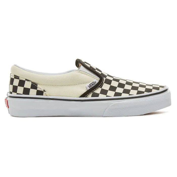 Vans Classic Slip-On Kids Shoes - (Checkerboard) Black/Cream