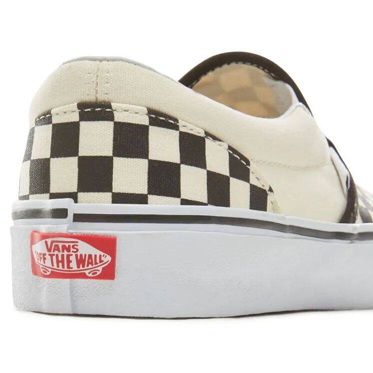 Vans Classic Slip-On Kids Shoes - (Checkerboard) Black/Cream