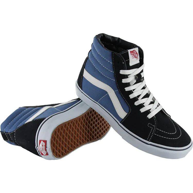 Vans Sk8-Hi High Top Skate Shoes - Navy/White