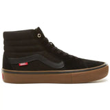Vans Sk8-Hi High Top Pro Skate Shoes - Black/Gum