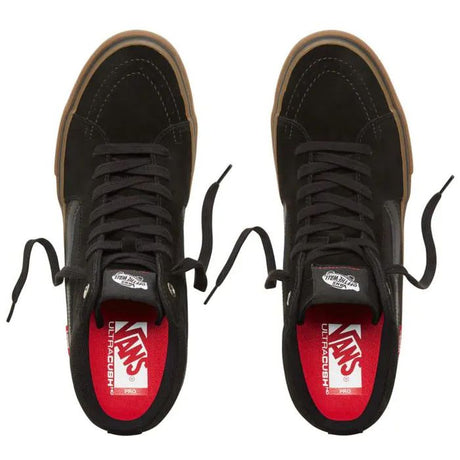 Vans Sk8-Hi High Top Pro Skate Shoes - Black/Gum