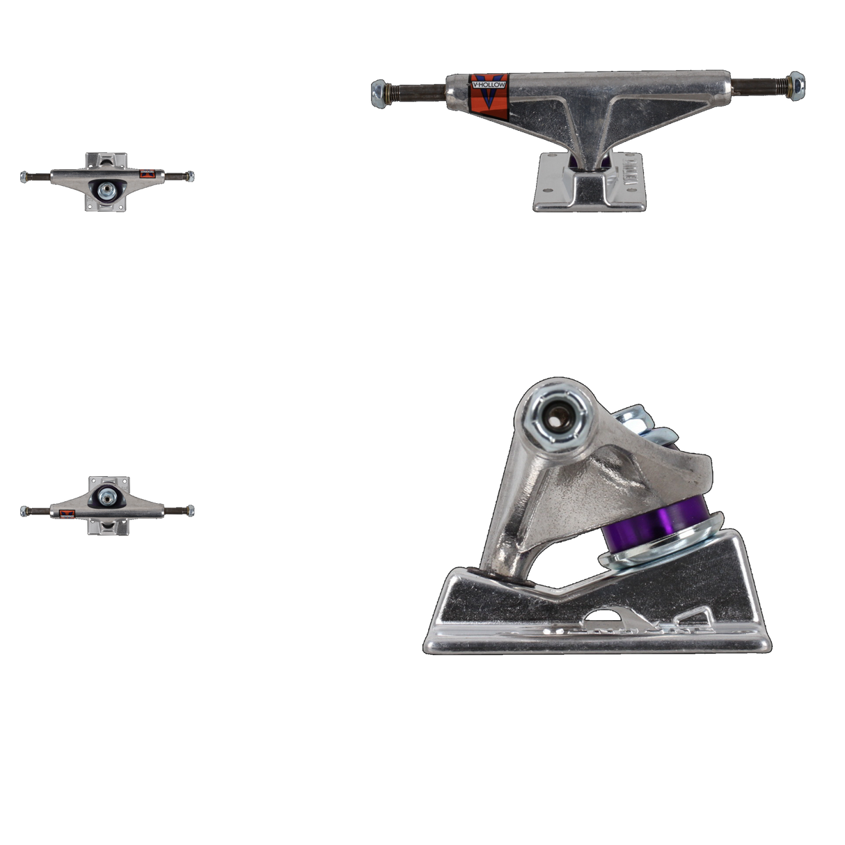 Venture V Hollow High Skateboard Trucks - Polished 5.2'' (Pair)