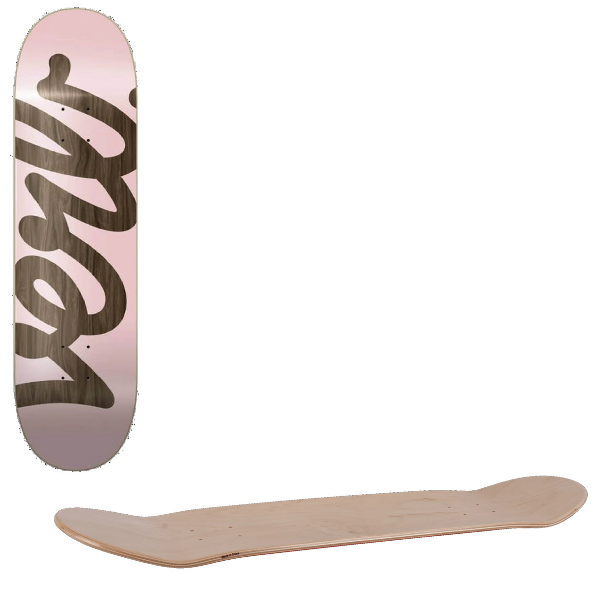 Verb Script Skateboard Deck - Pink 7.75
