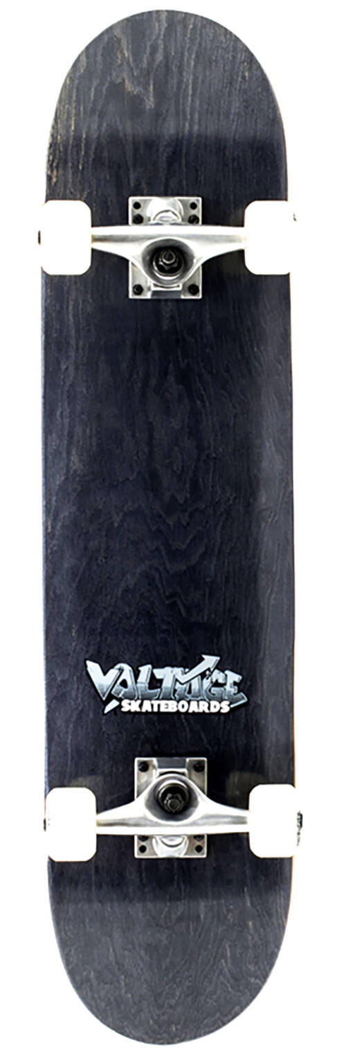 Voltage Graffiti Logo Complete Skateboard - Black 7.5"