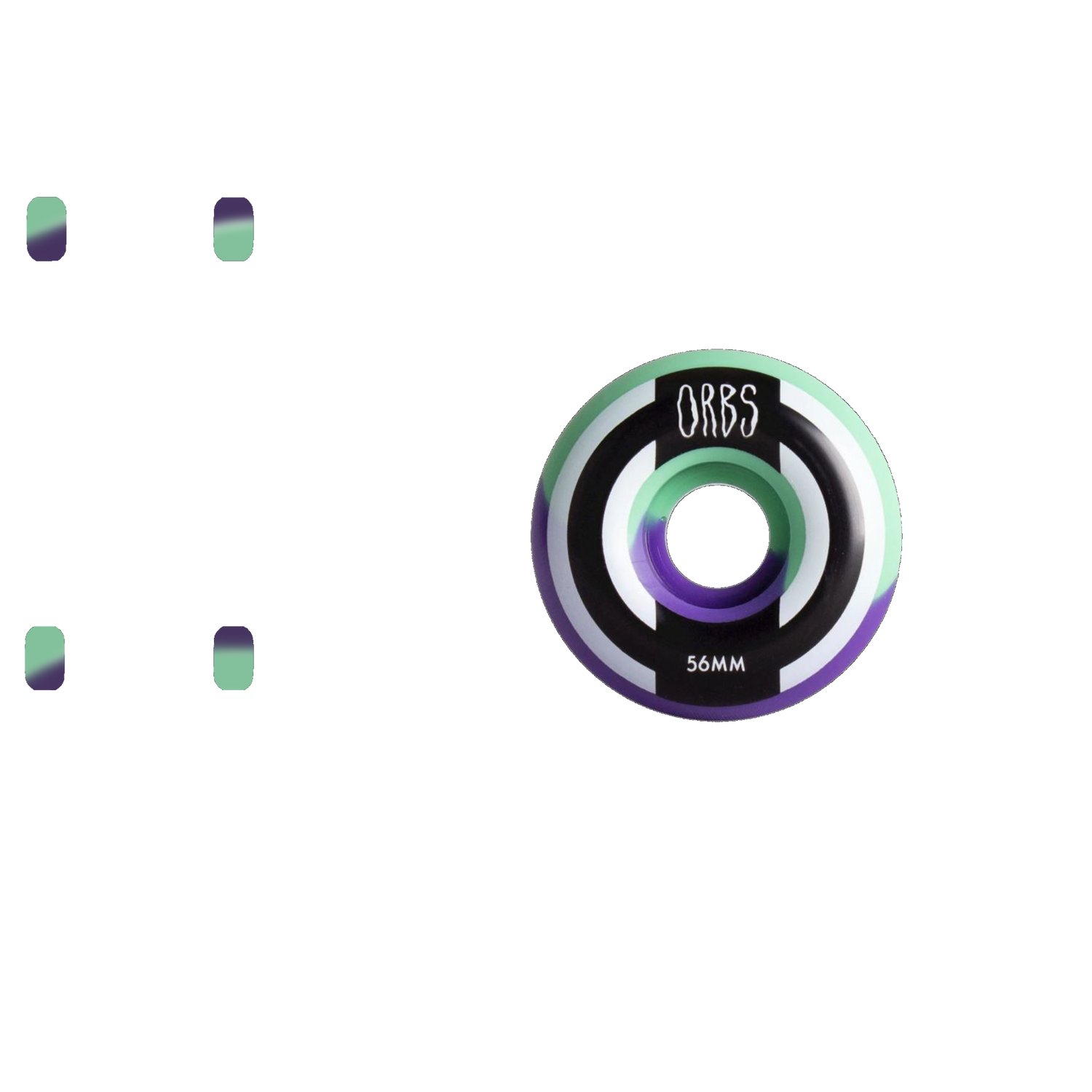 Welcome Orbs Apparitions Splits Skateboard Wheels 56mm - Mint/Lavender