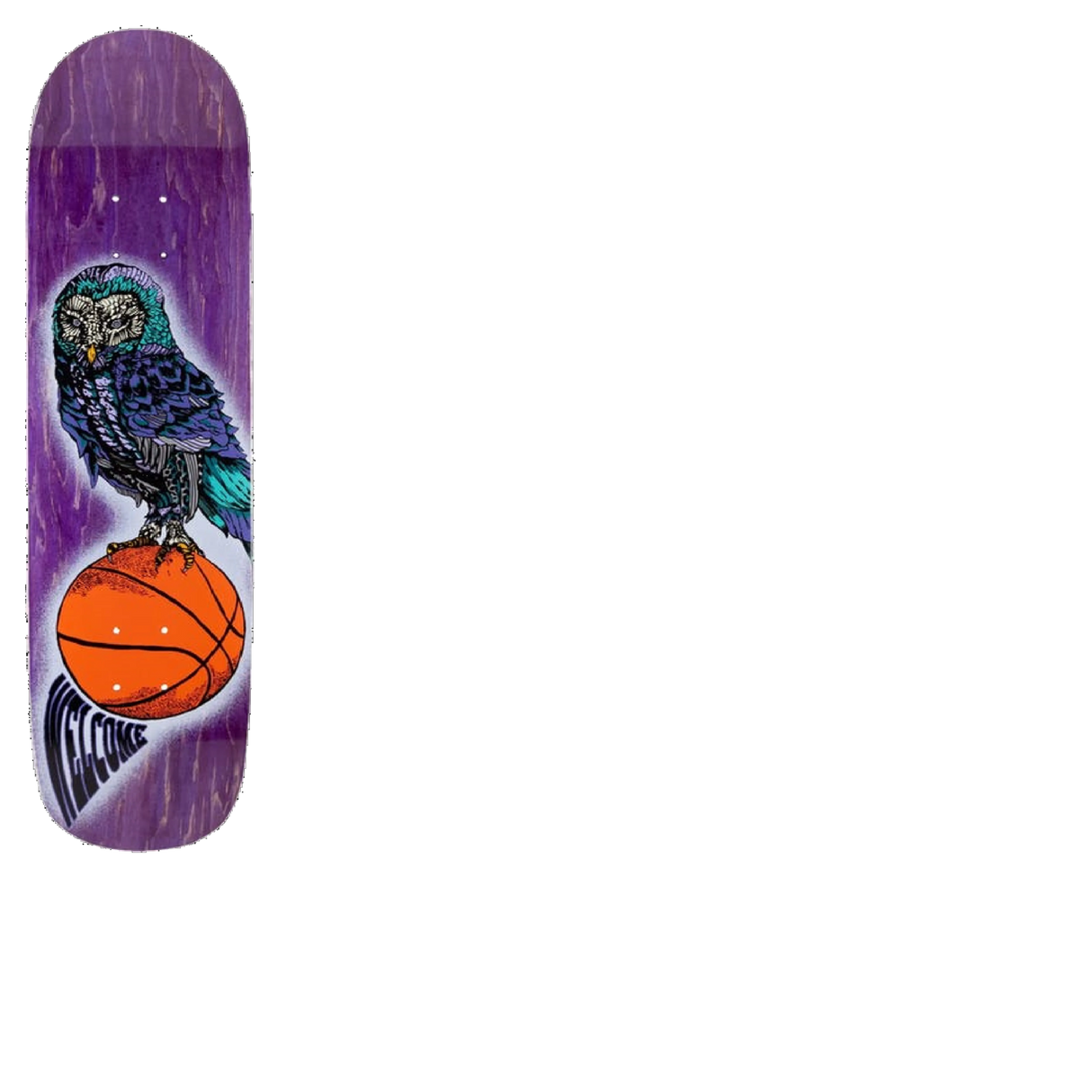 Welcome Hooter Shooter on Bunyip Skateboard Deck 8''