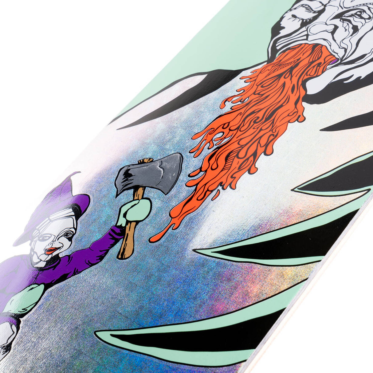 Welcome Divorced Jim Aaron Goure Pro Model Skateboard Deck - Mint/Glitter Foil 8.5"