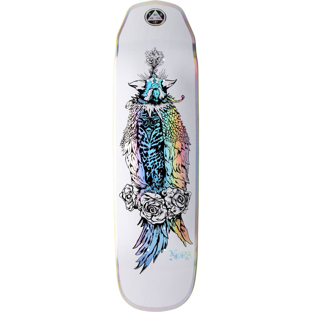 Welcome Peregrine Nora Pro Model Skateboard Deck - White/Prism Foil 8.6"