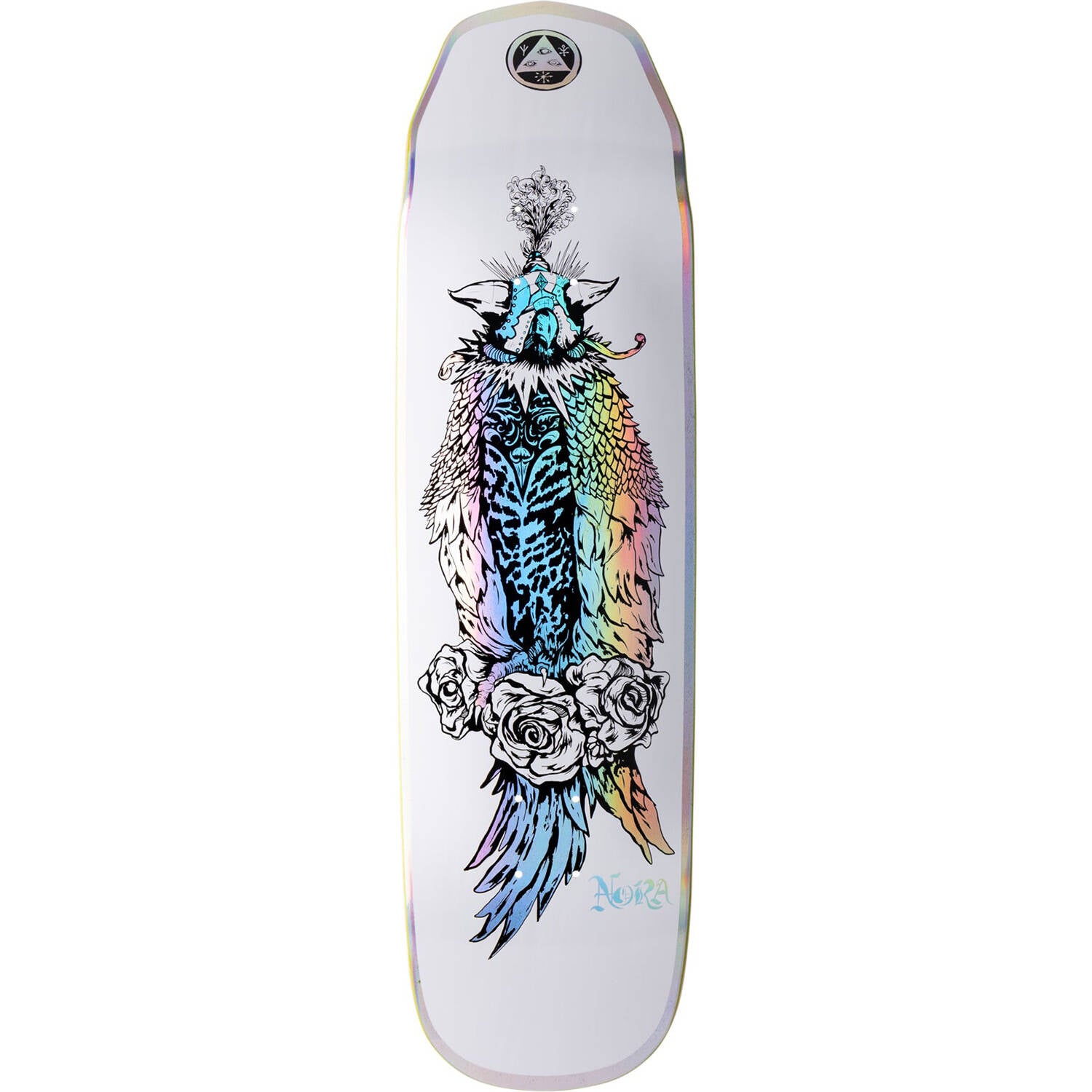 Welcome Peregrine Nora Pro Model Skateboard Deck - White/Prism Foil 8.6"