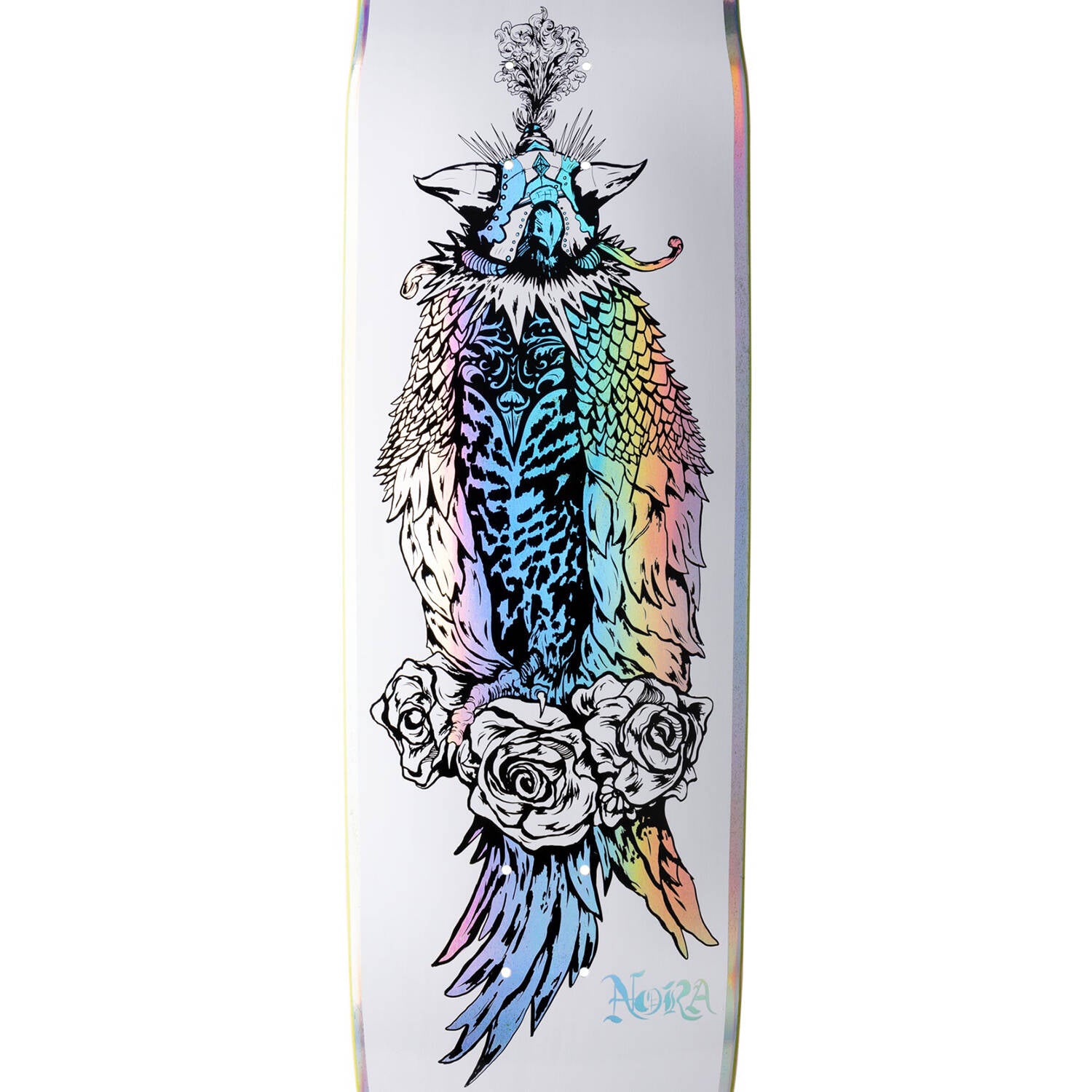Welcome Peregrine Nora Pro Model Skateboard Deck - White/Prism Foil 8.6"