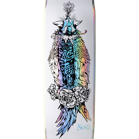 Welcome Peregrine Nora Pro Model Skateboard Deck - White/Prism Foil 8.6"