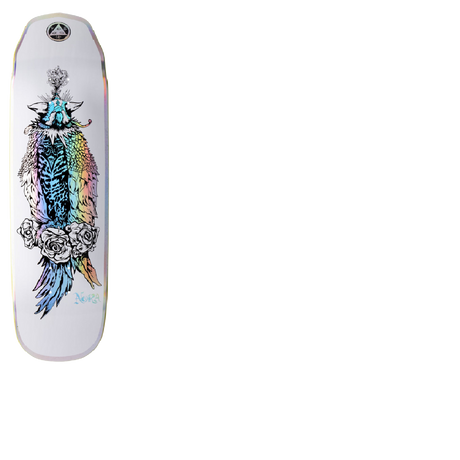 Welcome Peregrine Nora Pro Model Skateboard Deck - White/Prism Foil 8.6"