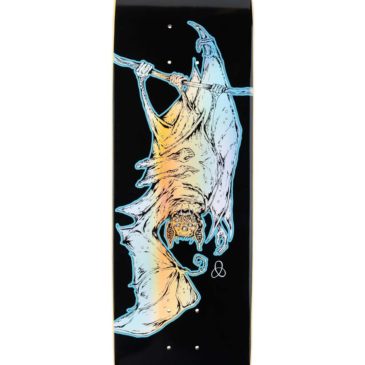 Welcome Infinitely Batty On Son Of Planchette Skateboard Deck - Black/Prism Foil 8.38"