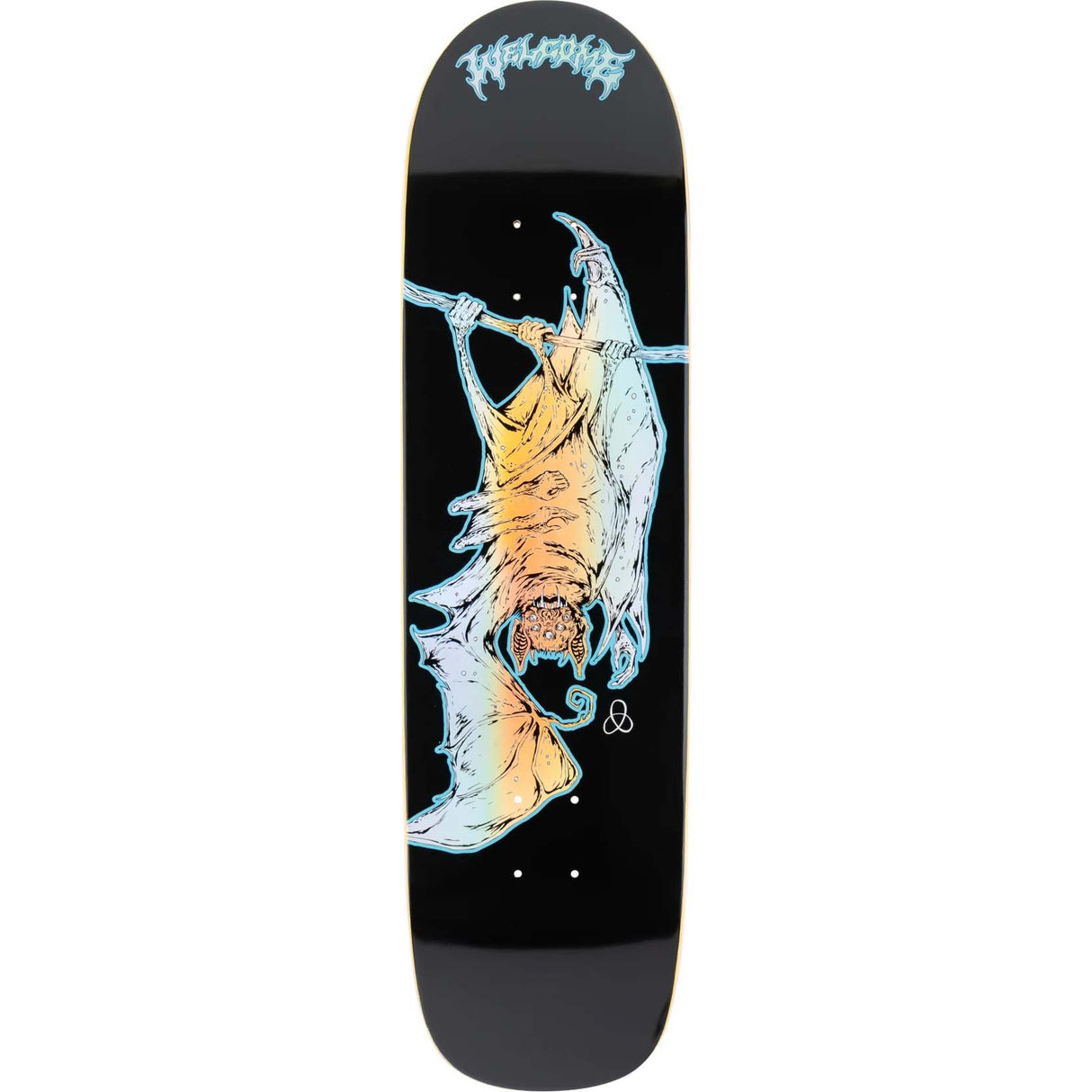 Welcome Infinitely Batty On Son Of Planchette Skateboard Deck - Black/Prism Foil 8.38"