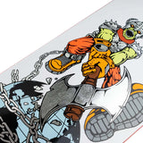 Welcome Unchained On Evil Twin Skateboard Deck - White/Silver Foil 8.75"