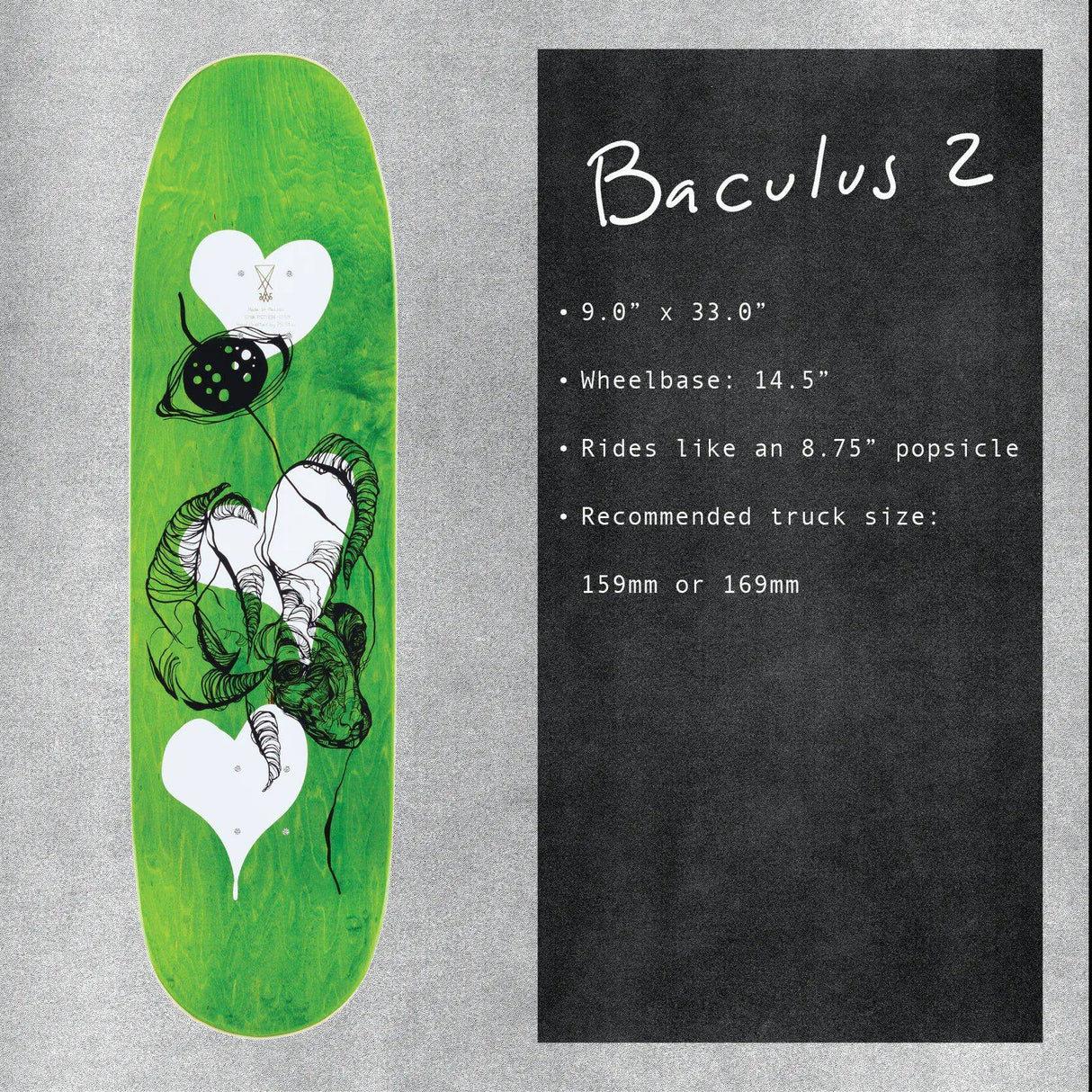 Welcome Menagerie on Baculus 2 Skateboard Deck 9''