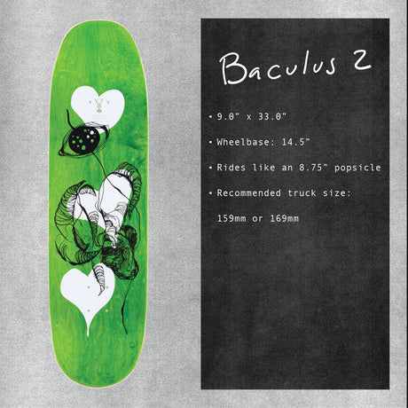 Welcome Menagerie on Baculus 2 Skateboard Deck 9''