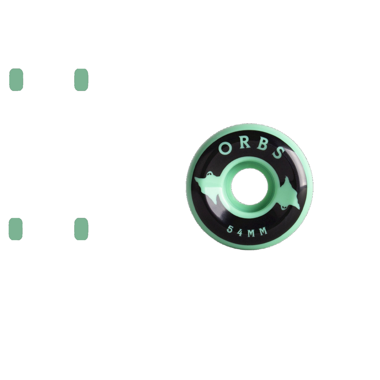 Welcome Orbs Specters Solid Conical 99a Skateboard Wheels - Mint 54mm