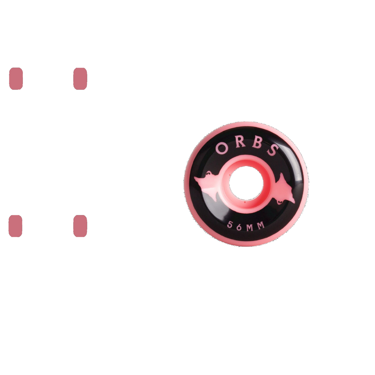 Welcome Orbs Specters Solids Skateboard Wheels - Neon Coral/Black 56mm