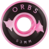 Welcome Orbs Specters - Swirls Skateboard Wheels 53mm - Hot Pink/White