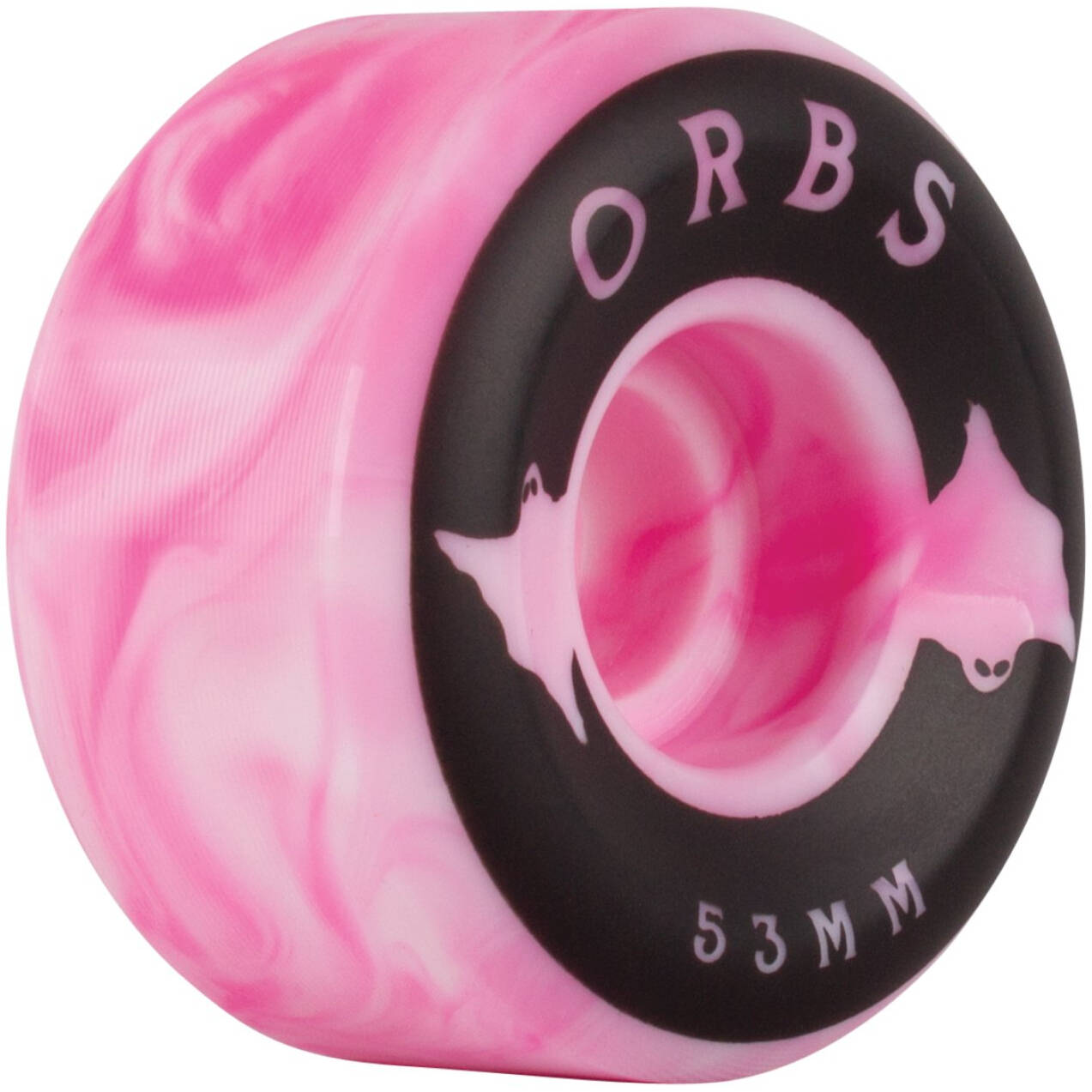 Welcome Orbs Specters Swirls Conical 99a Skateboard Wheels - Pink/White 53mm