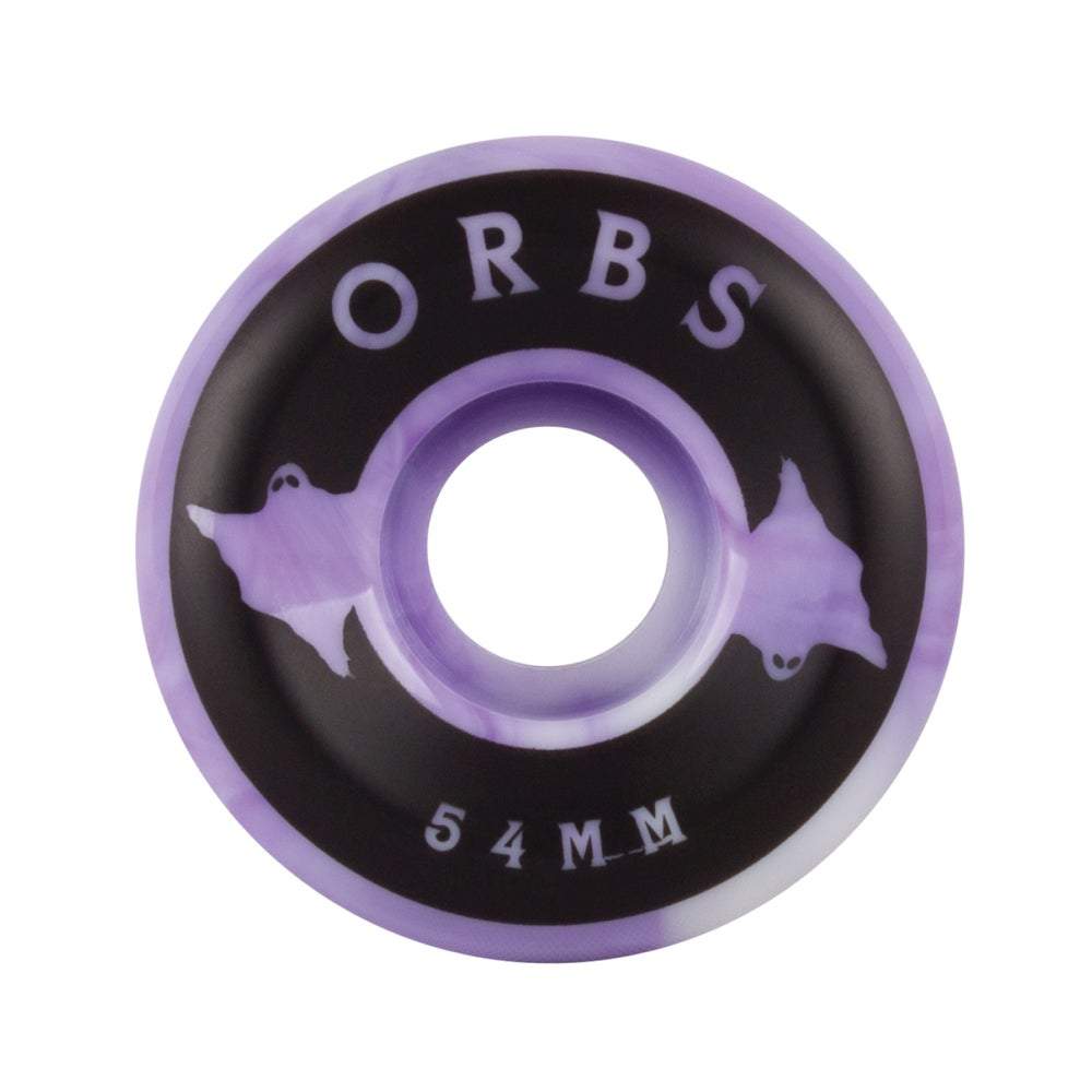 Welcome Orbs Specters - Swirls Skateboard Wheels 54mm - Purple/White