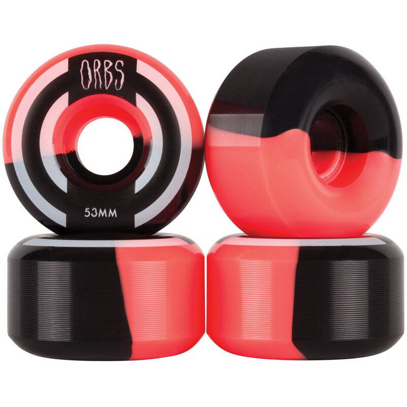 Welcome Apparitions - Round - Splits Skateboard Wheels 53mm - Neon Coral/Black
