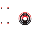 Welcome Apparitions - Round - Splits Skateboard Wheels 53mm - Neon Coral/Black